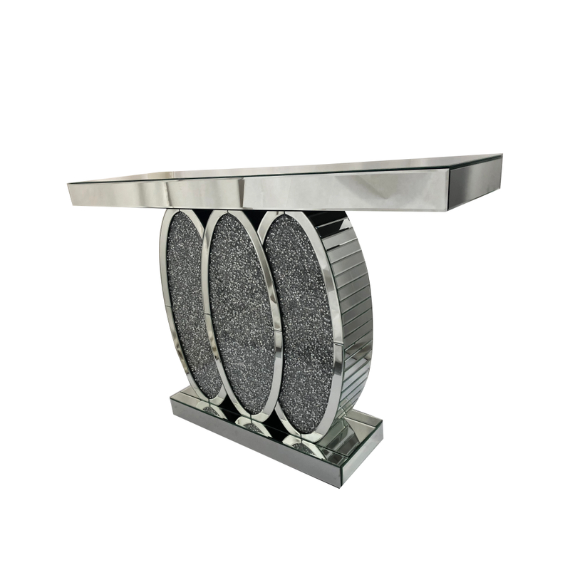 Novo design WXF-244 cristal espelho console mesa hall prata para venda
