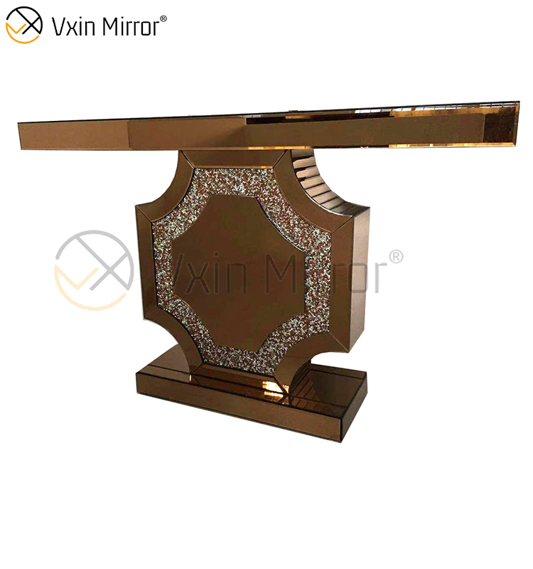 Mesas de console baratas WXF-013 estilo moderno 2022 prata cristal diamante mesas console