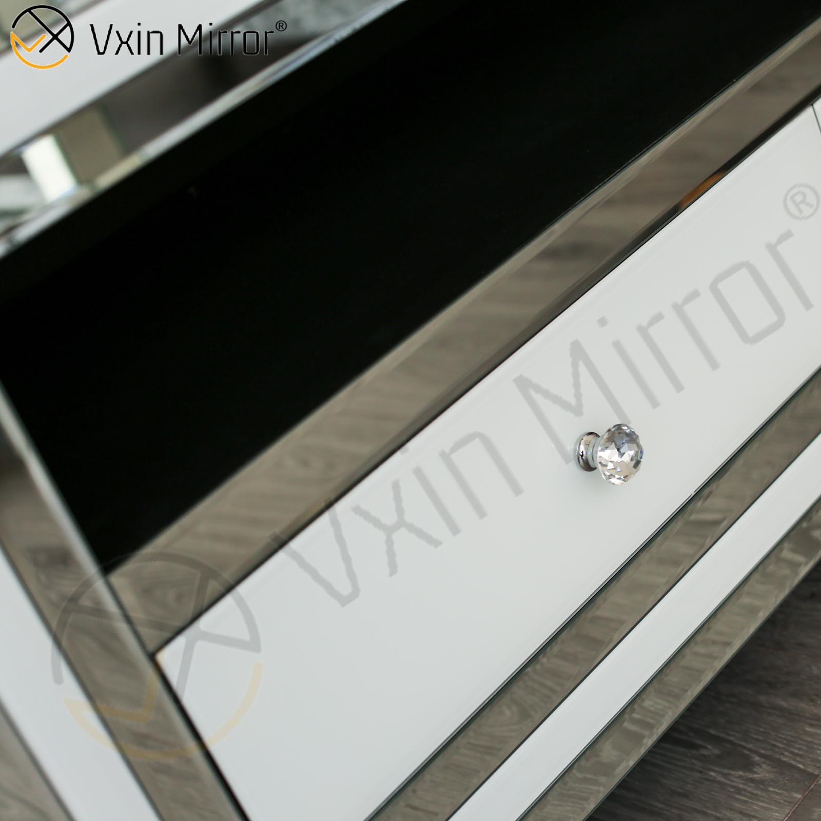 Vxin Espelho WXWF-790 Móveis Moderno Branco Prata Vidro Armário TV Suportes