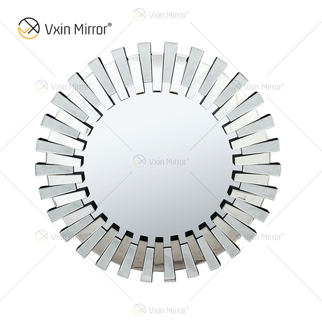 Barato WXM-1021 Espelho 3D Adesivos de Parede Design Especial Vidro Prata Sala Decoração Quarto Espelho de Parede