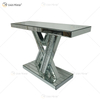 Venda Direta da Fábrica WXWF-513 Diamond Crush Espelho Mesa Console Cristal Móveis para Casa Mesa Console Vidro