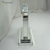 Novo design de fábrica WXMC-056 diamante britado espelho prata relógio de mesa retangular
