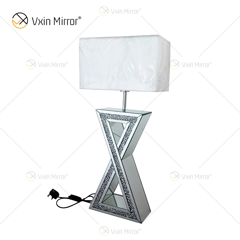 Venda imperdível WXTL-003 Prata Espelhada Para Quarto Noite Luxo Moderno Candeeiros De Mesa Decorativos