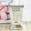 Sofás de mesa de cabeceira espelhados personalizados modernos e mesas laterais de cristal para móveis domésticos