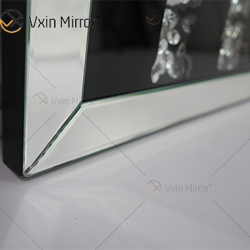 VXin WXMA-22 Decoração de casa Moldura de vidro espelhada Tiger Wall Art Cristal Porcelana Pintura Espelho Arte de Parede