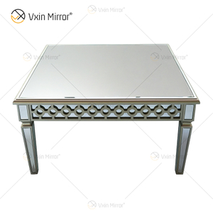 Mesa de centro personalizada elegante WXF-639 prata champanhe mesa de centro caseira