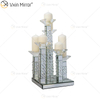 Suporte de vela profissional de fábrica Vxin WXCH-22 acrílico diamantes vidro 6 copos de vela