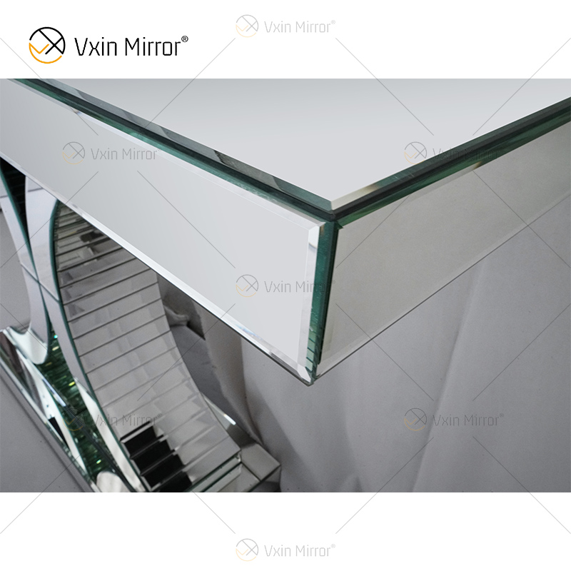 Atacado Elegante WXF-547 Prata Charmosa Mesa Console Espelhada para Móveis