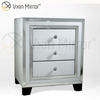 Mobília de quarto moderna mesa de cabeceira espelhada sofá de canto com gavetas personalizadas WXF-787