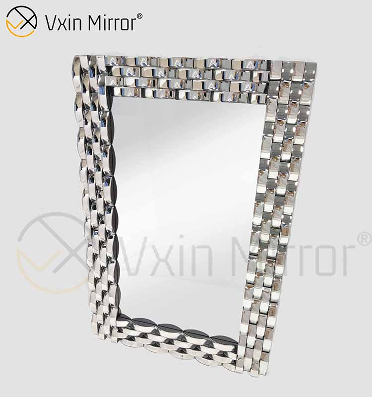 Espelho de parede de vidro curvo para decoração de parede