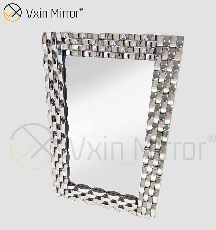 Espelho de parede de vidro curvo para decoração de parede