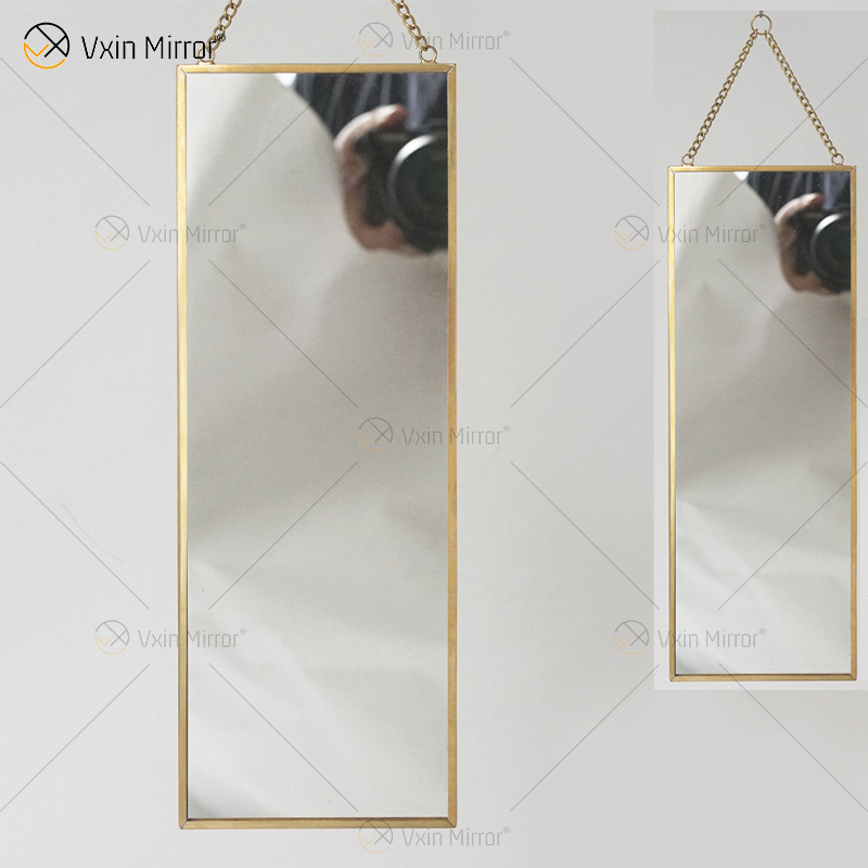Golden Vxin Decoração de Parede Exclusivo Moldura de Metal Dourada Espelhos Decorativos Luxo Simples e Elegante Espelho de Parede
