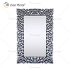 Mesa de console espelhada de cristal moderno prata e marrom de alta qualidade para corredor