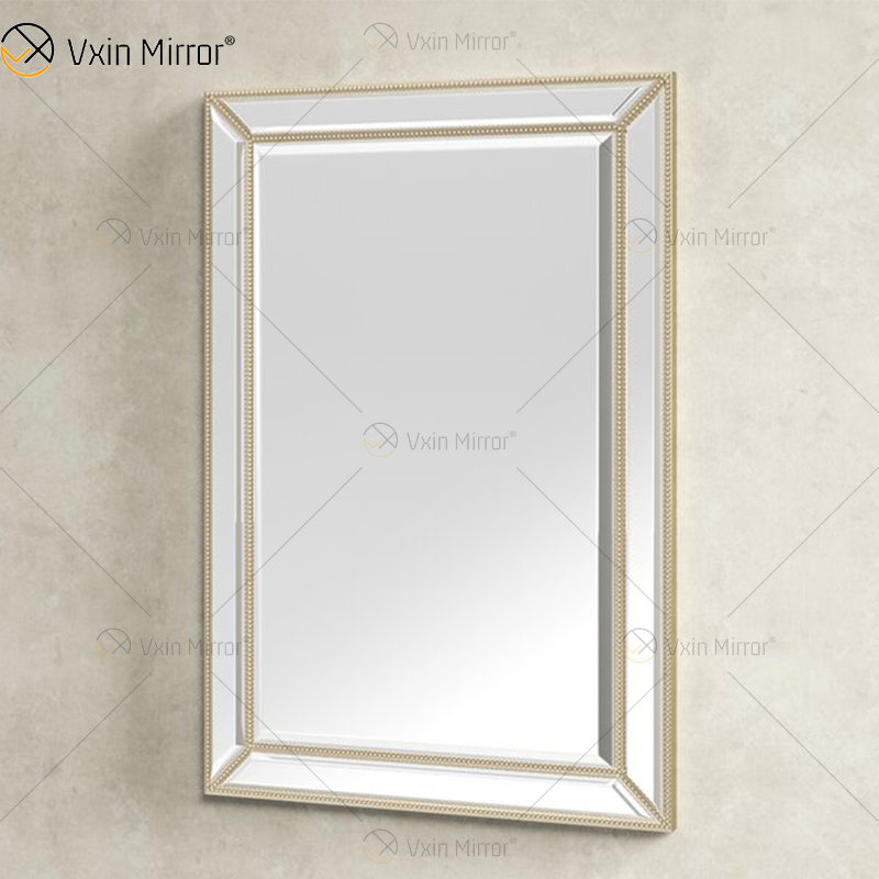 Boa Qualidade WXM-1630 Luxo Champanhe Ouro Espelho Decoração de Parede para Sala de Estar Quarto