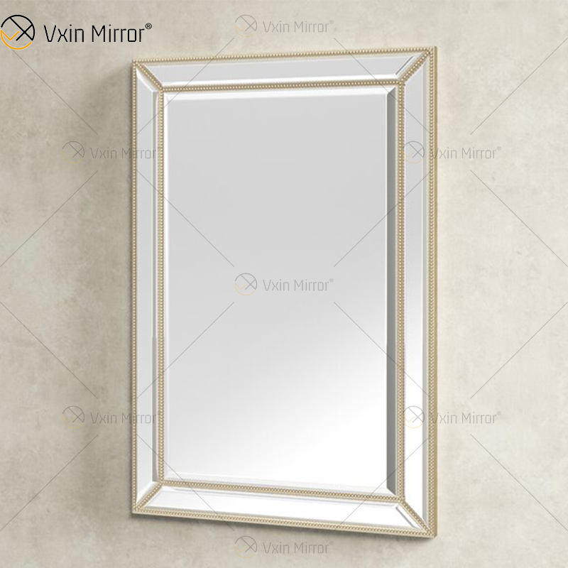 Boa Qualidade WXM-1630 Luxo Champanhe Ouro Espelho Decoração de Parede para Sala de Estar Quarto