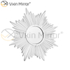 Decoração de parede 3D extravagante WXM-1652 prata elegante espelho pendurado na parede