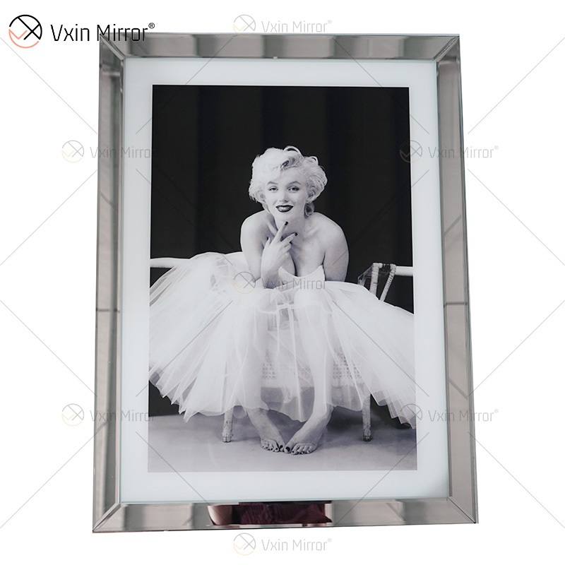VXin WXPP-19 Decoração de Casa Moldura de Vidro Espelhada Retrato de Deusa Arte de Parede Pintura de Porcelana de Cristal Arte de Parede Espelho