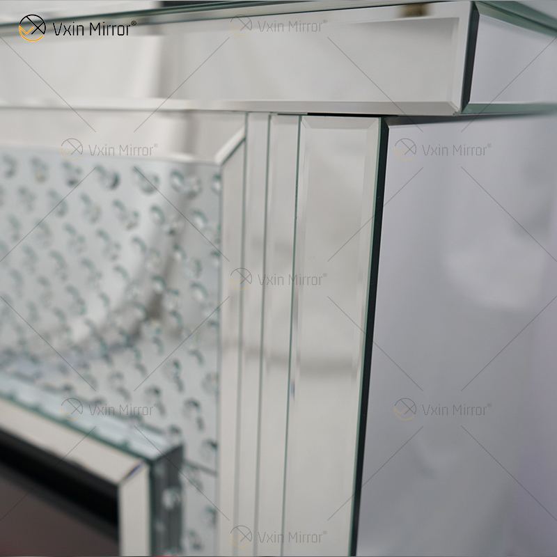 Venda imperdível WXWF-1097 Sparkle Electric LED Cristal Esmagado com Inserção de Cristal Espelho Lareira