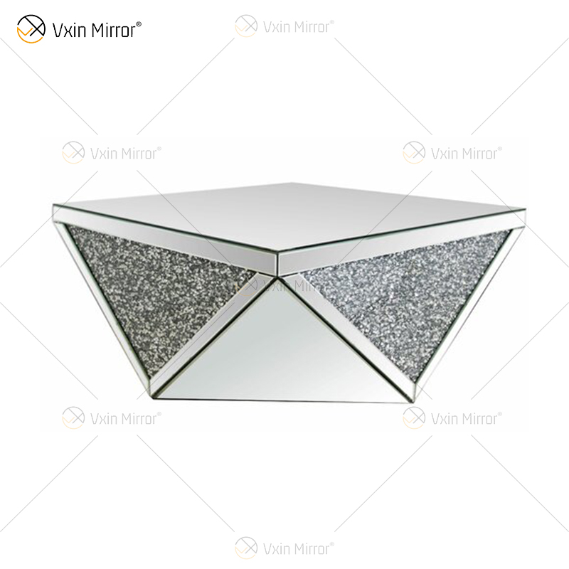 Fornecimento de fábrica WXWF-711 mesa lateral de diamante triturado mesa de centro moderna