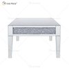 Mesa lateral personalizada Vxin WXF-170 diamante esmagado mesa de centro de prata caseira