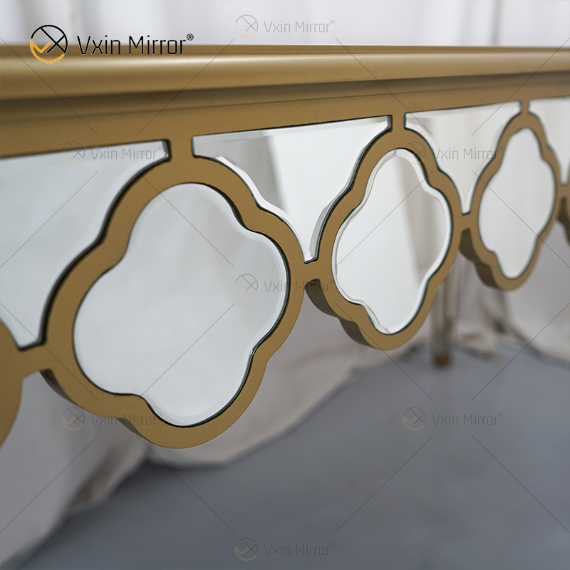 Mesa de centro de suprimentos Facoty Luxo WXF-668 Mesa de centro espelhada caseira de ouro puro