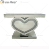 WXWF-513 Preço de Fábrica Atacado Art Déco Antigo Com Vidro Curvo Mesa Console