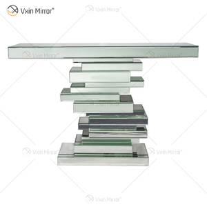 Atacado Elegante WXF-011 Espelho Prata Charmoso Mesa Console para Móveis Luxo