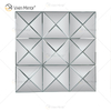 Parede Decora Prata 3D Elegante Quadrado Prata Pendurado Espelho Arte de Parede Decoração de Casa para Móveis de Sala de Estar WXM-1151