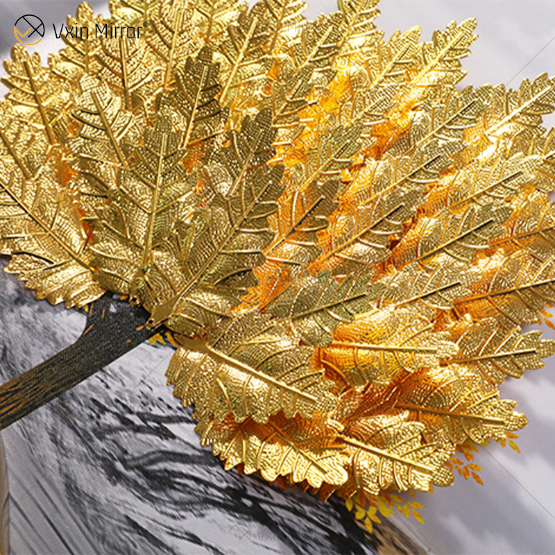 O mais novo Vxin WXPA-024 3D Abstrato Metal Parede Arte Decoração Decoração de Casa Luxo Sala de Estar Emoldurada para Casa Conjunto para Venda