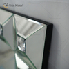 Decoração de casa WXM-1007 espelho de parede moderno retangular cristal prata
