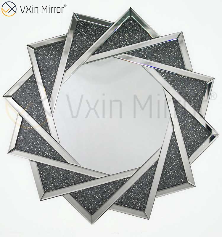 Venda imperdível WXM-1779 Design moderno 3d espelho adesivos de parede decoração de casa espelhos de parede prata