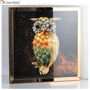 Omal Art Vxin WXMA-55 Decoração de Casa Moldura MDF Espelhada Arte de Parede Cristal Pintura de Porcelana Espelho Arte de Parede