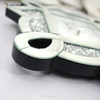 Pacote de teste Novo design WXC-083 Moderno Prata Esmagado Diamante 3D Relógio Espelhado de Parede