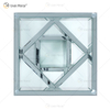 Vxin WXF-158-1 3D Esmagado Diamante Mesa Lateral Prata Espelho Vidro Temperado Mesa Lateral