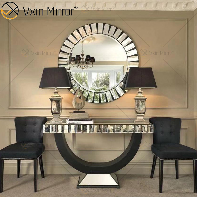 Móveis de espelho Vxin Móveis de mesa de console de espelho de diamante esmagado moderno