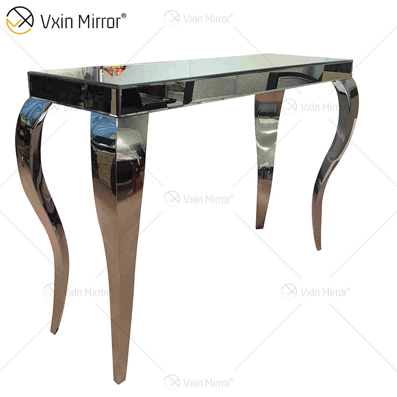 Mesa de centro com móveis para sala de estar moderna com brilho espelhado