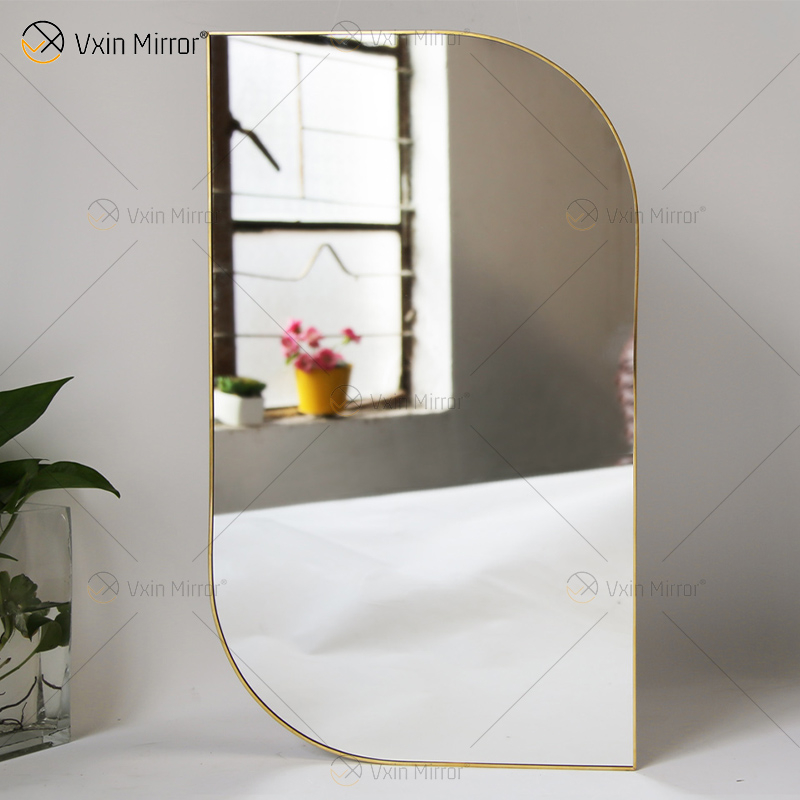 Golden Vxin Decoração de Parede Exclusivo Moldura de Metal Dourada Espelhos Decorativos Luxo Simples e Elegante Espelho de Parede