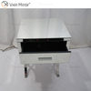 Vaidade Moderna WXF-218 Prata Móveis de Quarto Cristal Espelhado Mesa de Cabeceira com Gaveta Moderna Mesinha de cabeceira