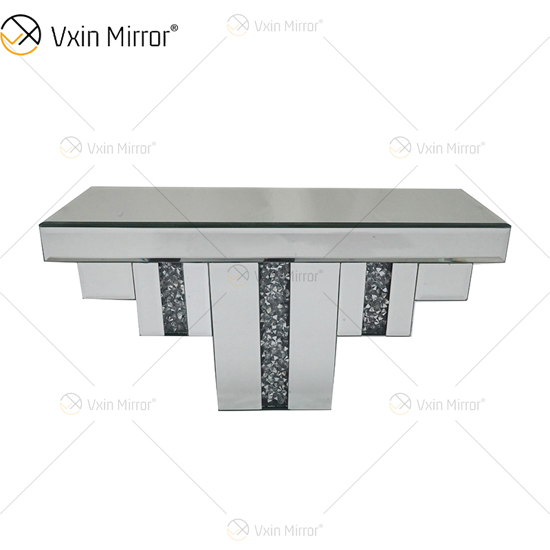 Vxin Factory Supply WXS-007-2 Prata Decoração de Parede Prateada Vidro Prata e Espelho de Cristal Prateleira de Parede para Parede