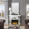 Moderno WXWF-1096 Sparkle Electric LED espelhado Lareira Espelho Cristal Esmagado
