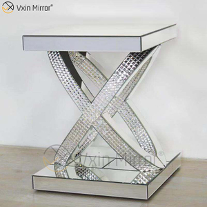 Mesa Lateral Moderna Espelho Móveis Mesa Lateral Corredor de Hotel Mesa Console Espelhada para Móveis de Sala de Estar WXF-295