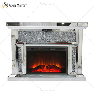 Lareira Flutuante Sparkle Crystal Mirrore WXWF-1106 com inserções em Hot Sell