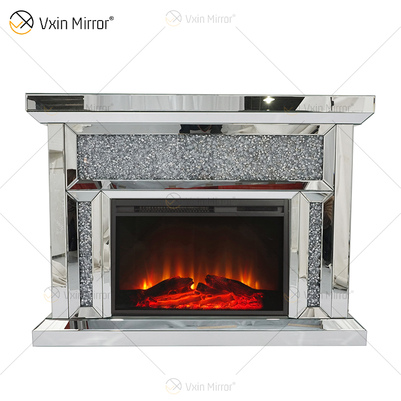 Lareira Flutuante Sparkle Crystal Mirrore WXWF-1106 com inserções em Hot Sell