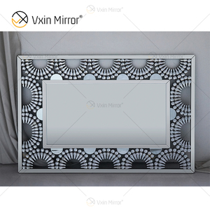 Decoração de parede WXM-1120 Design de estilo de moda luxo cristal diamante espelhado unidades de parede de TV