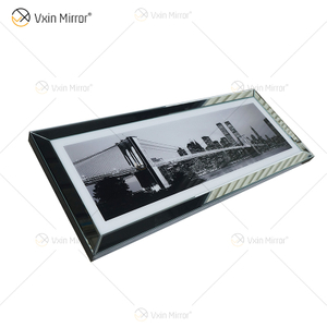 VXin WXPP-12 Decoração de Casa Moldura de Vidro Espelhada Arte de Parede Cristal Pintura de Porcelana Espelho Arte de Parede