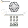 Baixo preço Vxin moderno redondo diamante esmagado mesa console de vidro móveis espelho