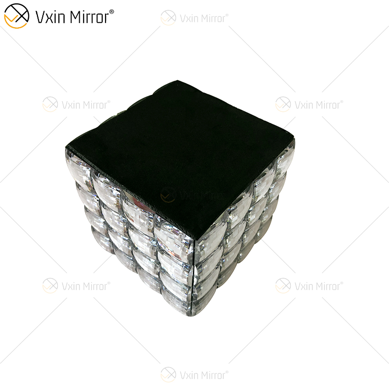 WXJB-31 VXin Decoração de Casa Cristal Prata Vidro Moderno Caixa de Jóias Espelhada