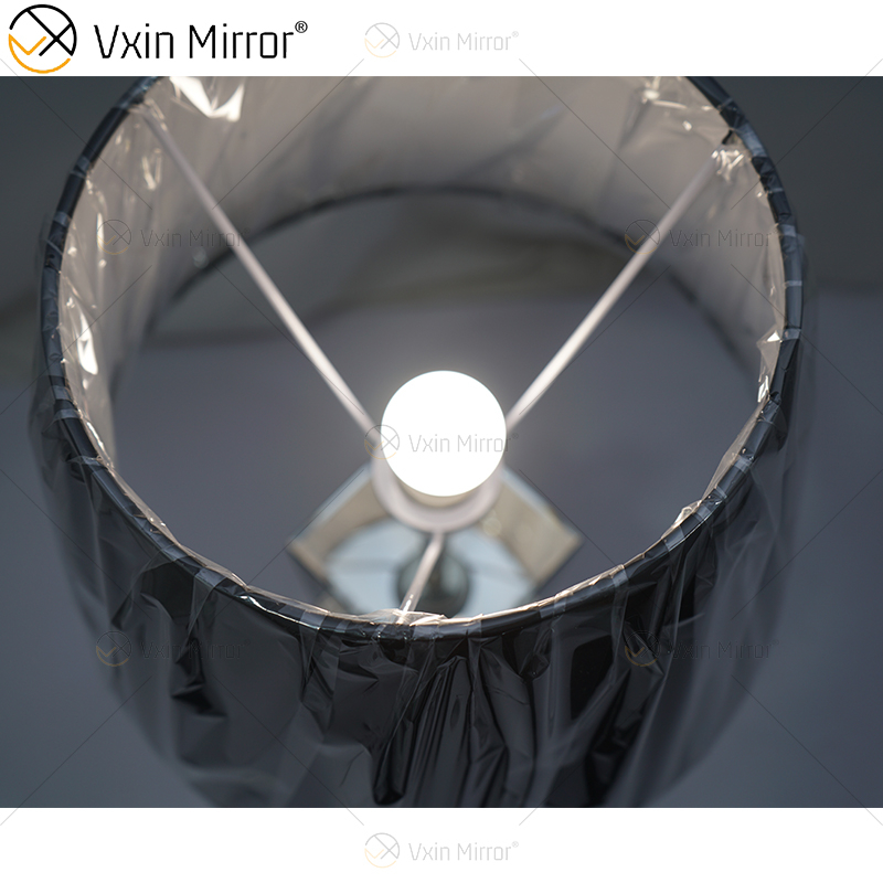 Vxin Supply Estilo Gótico WXTL-79 Prata Preto Caveira Espelho Lâmpada de Mesa com Abajur para Hotel