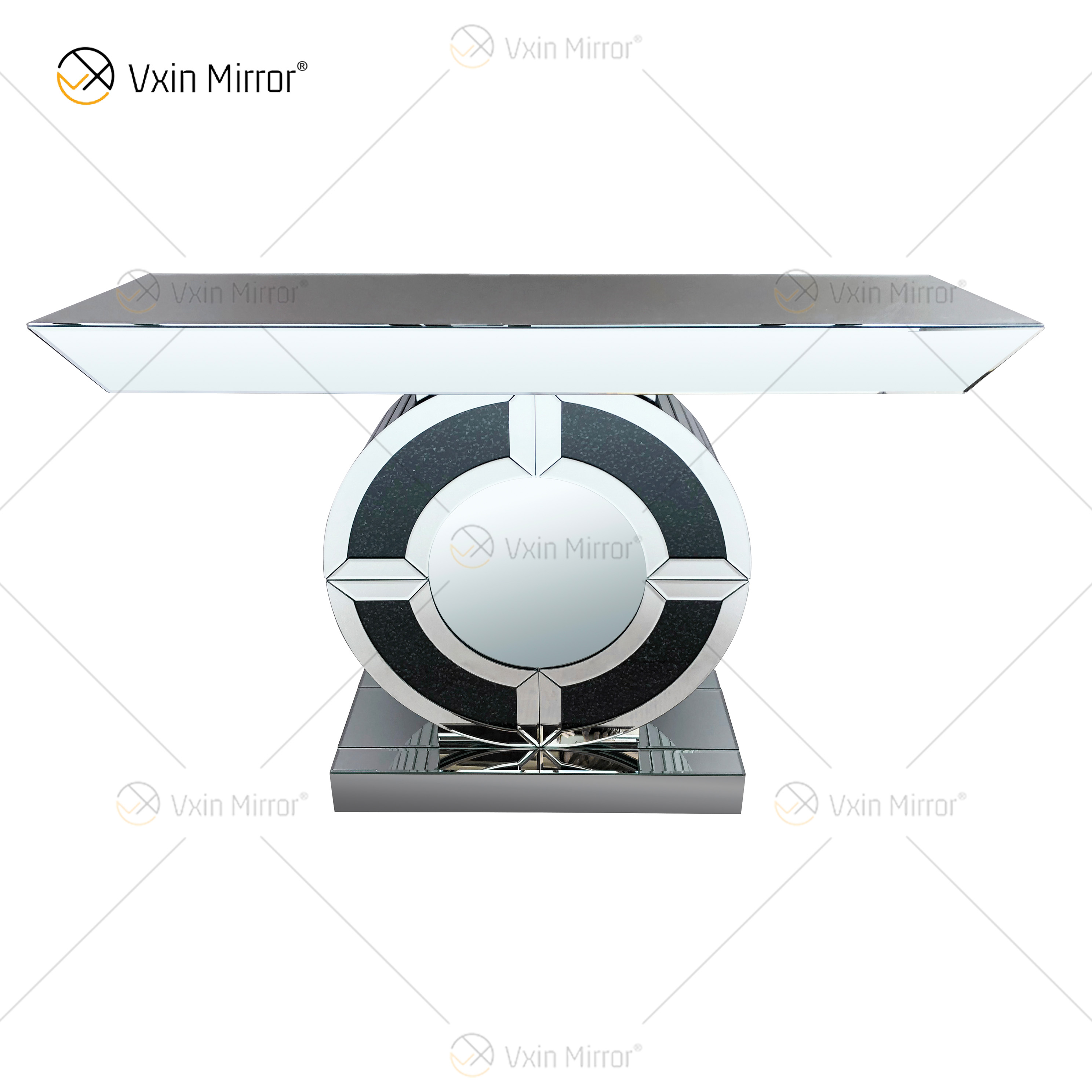 Decoração de casa WXWF-533 Preto Luxo Diamante Esmagado Console Mesa Móveis de Mesa