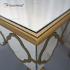 Mesa de centro de suprimentos Facoty Luxo WXF-668 Mesa de centro espelhada caseira de ouro puro